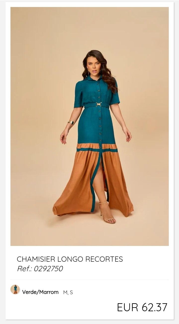 Roupa de alta qualidade, vestido elegante, fato confortável