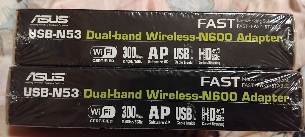 Адаптер WiFi ASUS USB-N53 Dual Band 600Mbps
Два частотных диап