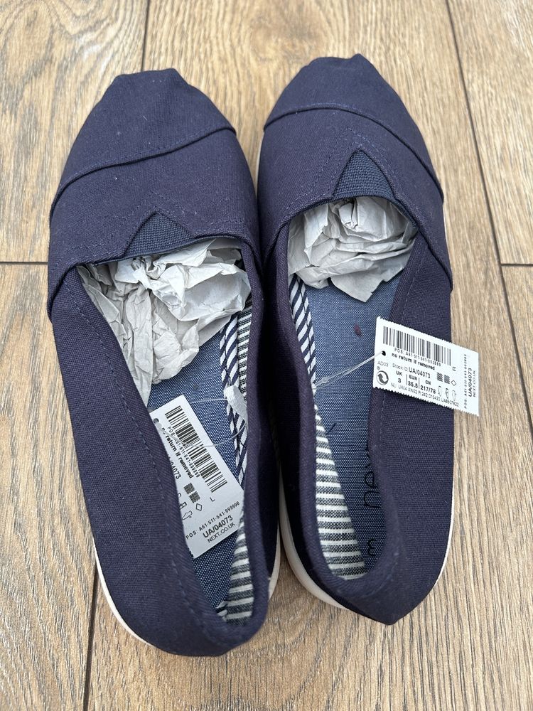 Nowe espadryle Next r 35,5 Granatowe