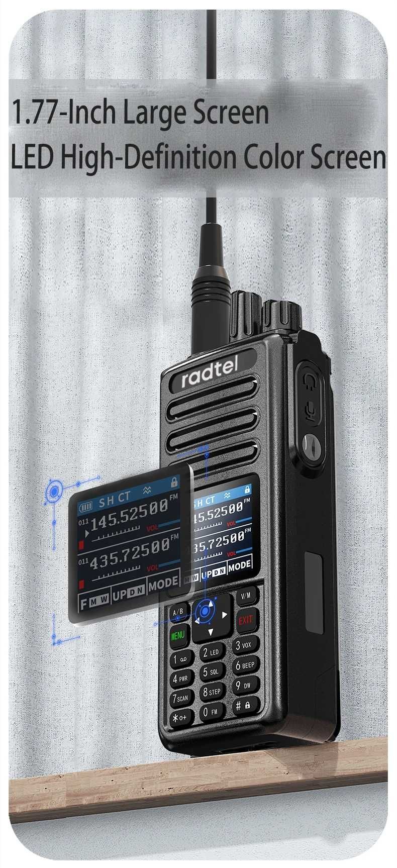 Radtel RT-730 10w Full Band FM AM UHF VHF Satcom Intercom Interphone