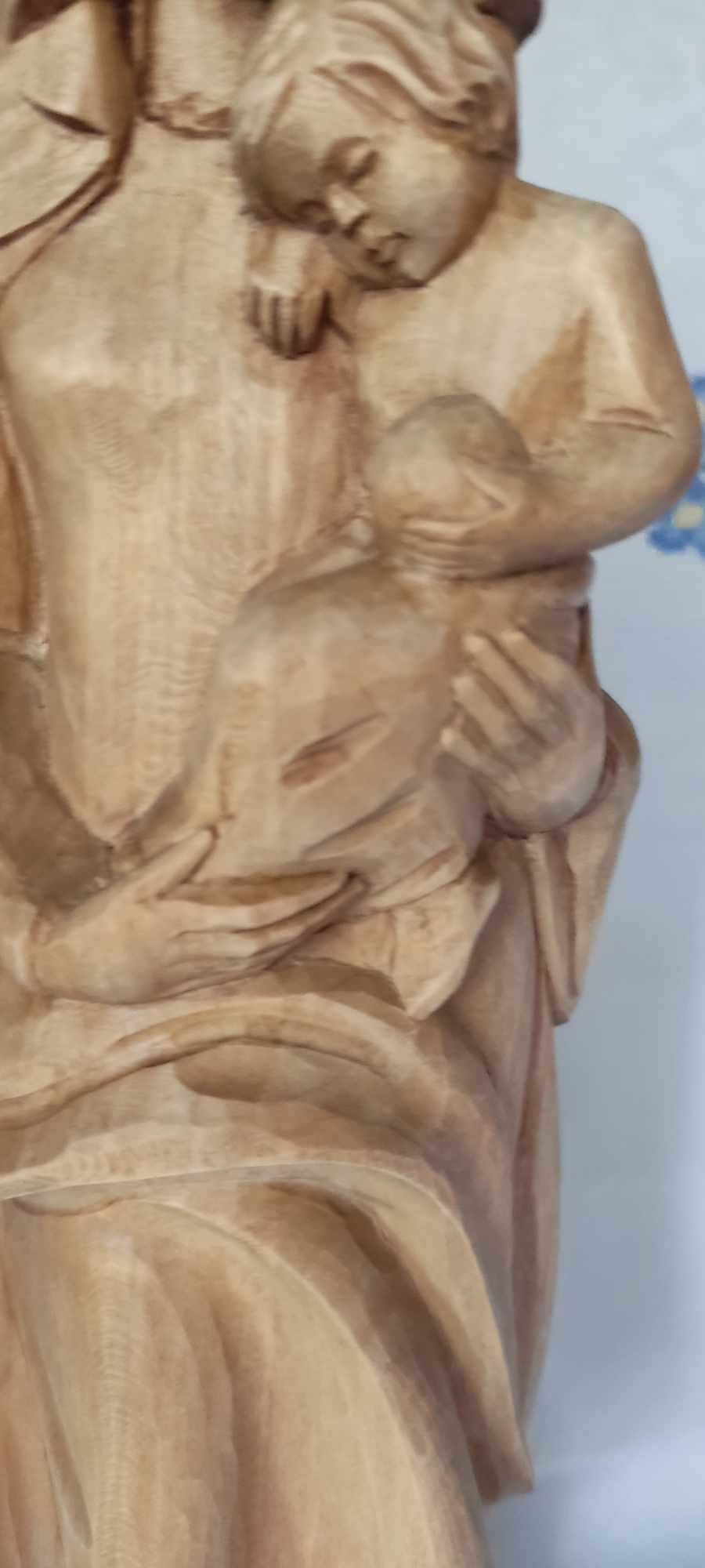 Діва Марія з Ісусом, дерев'яна скульптура, Німеччина, сер. ХХ ст.