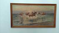 Cavalgando no Mar - quadro antigo (de R. Conya)