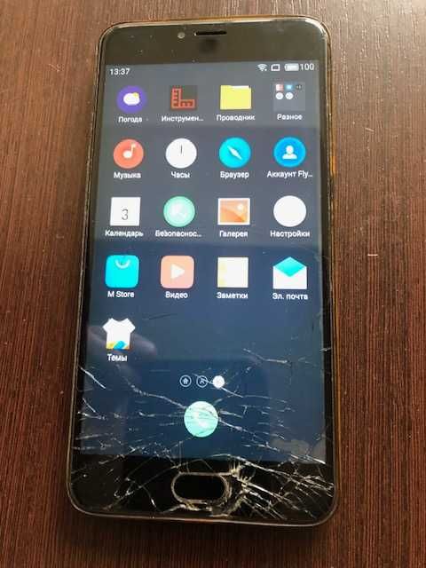Мобильный телефон Meizu M3 note под ремонт плюс новый сенсор