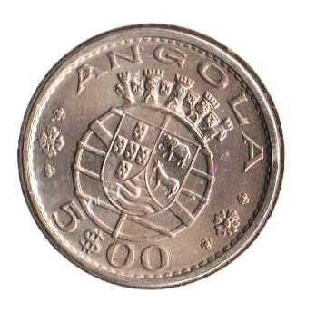 Angola - 5 Escudos 1974 - soberba - rara