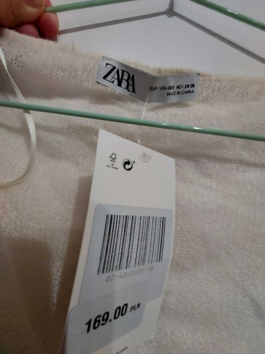 Zara bolerko / tie cardigan ALPAKA, WEŁNA XS-S