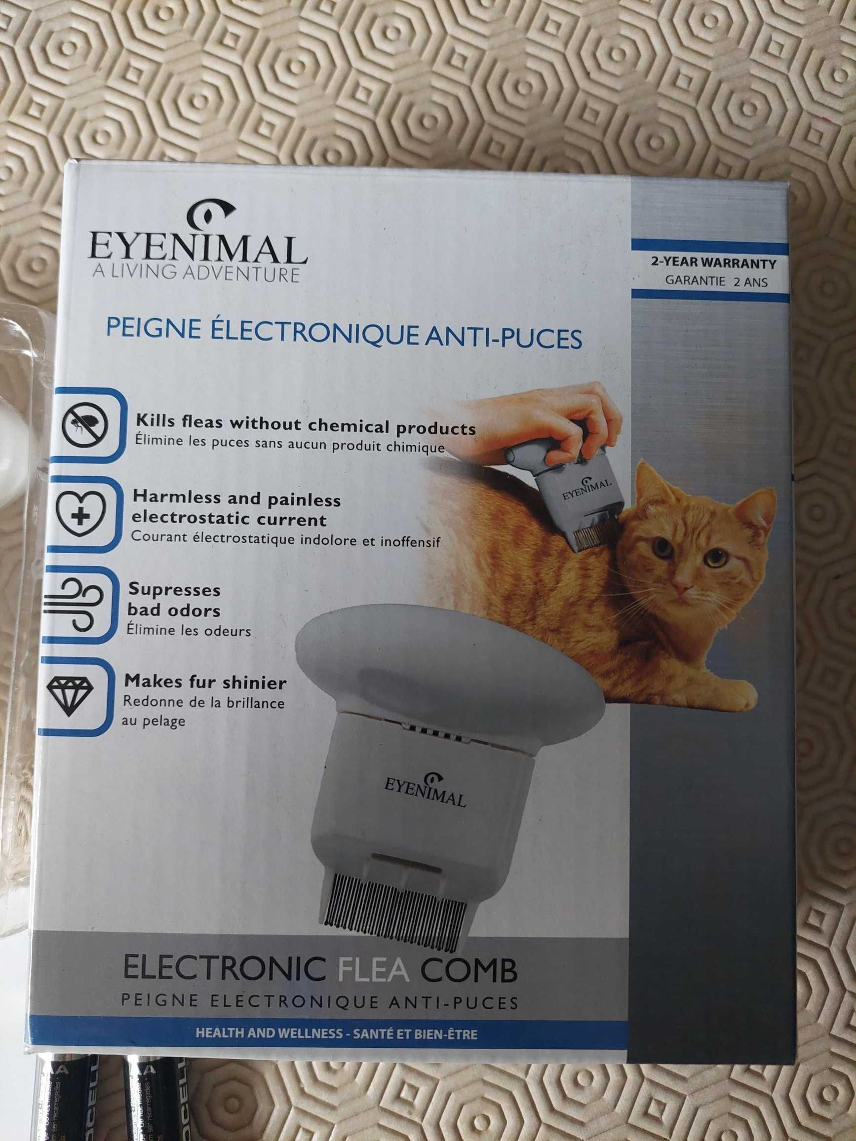 Pente eletrônico contra pulgas Eyenimal para cães e gatos