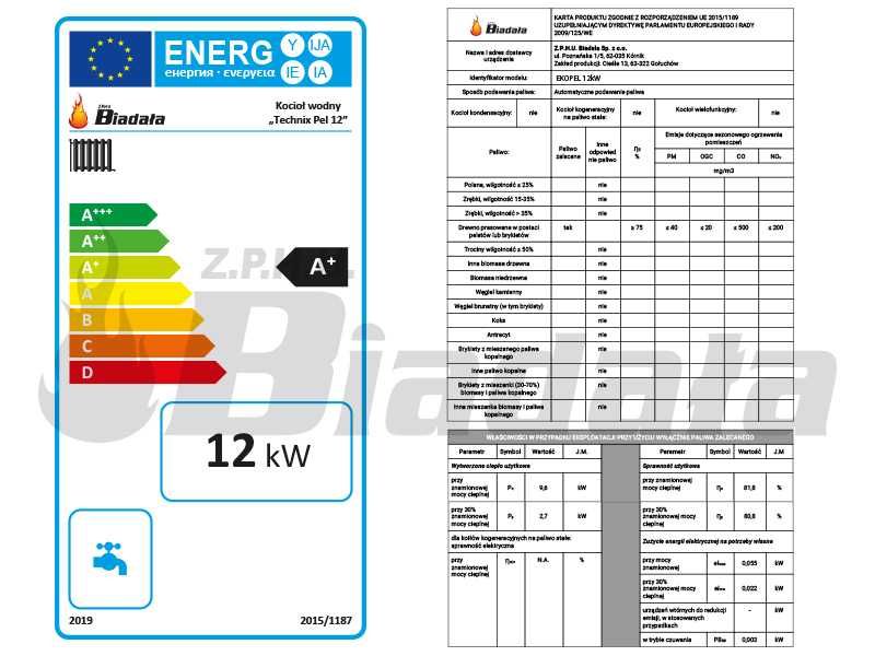 Piec, kocioł C.O. Ekopel 12 kW DUO na PELLET + ekogroszek 5 KLASA