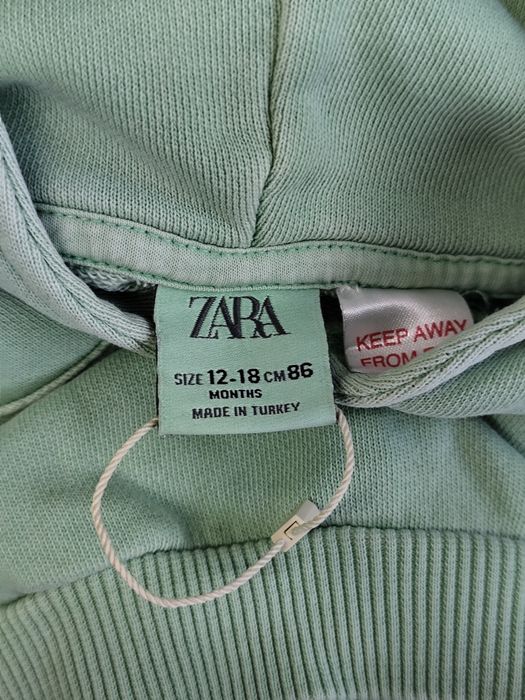 Bluza z kapturem dla chłopca oliwkowa Zara r. 86