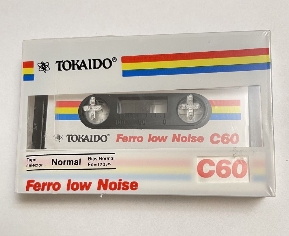Kaseta magnetofonowa audio C-60 czysta Tokaido lata 80 folia