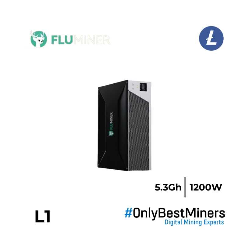 FLUMINER L1 / 5.3 Gh/s / 1200 W / SCRYPT / 40 DB / HOME MINING