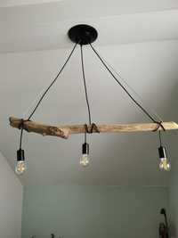 Lampa loft drewniana belka