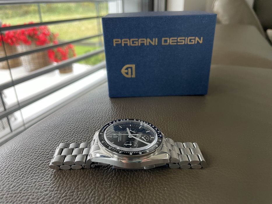 Zagarek chronograf Pagani Design klon moonswatch szafir nowy OKAZJA