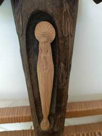 Rzeźba Matki Boskiej, drewniana