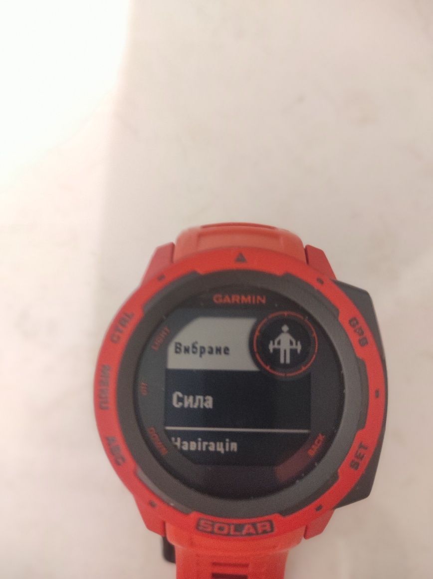 Часы навигатор Garmin Instinct Solar Flame Red