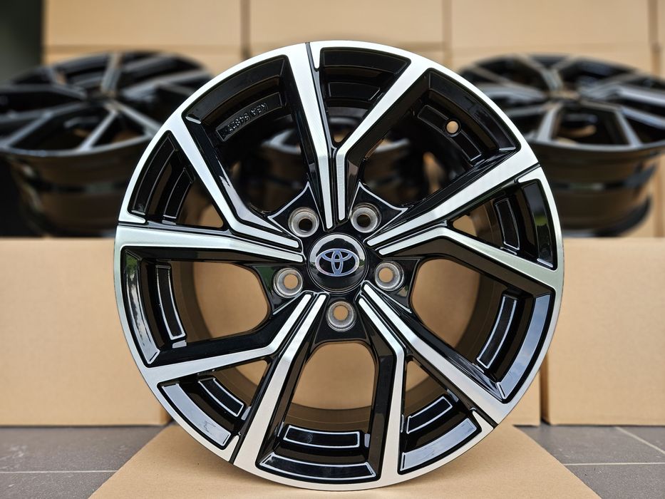 TOYOTA 16 " Nowe 5x114,3 Corolla E21 Avensis T27 Felgi Czarne Alufelgi