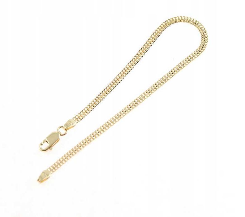 Elegancka złota bransoletka TAŚMA ŹMIJKA ZŁOTO p.585 17,5cm