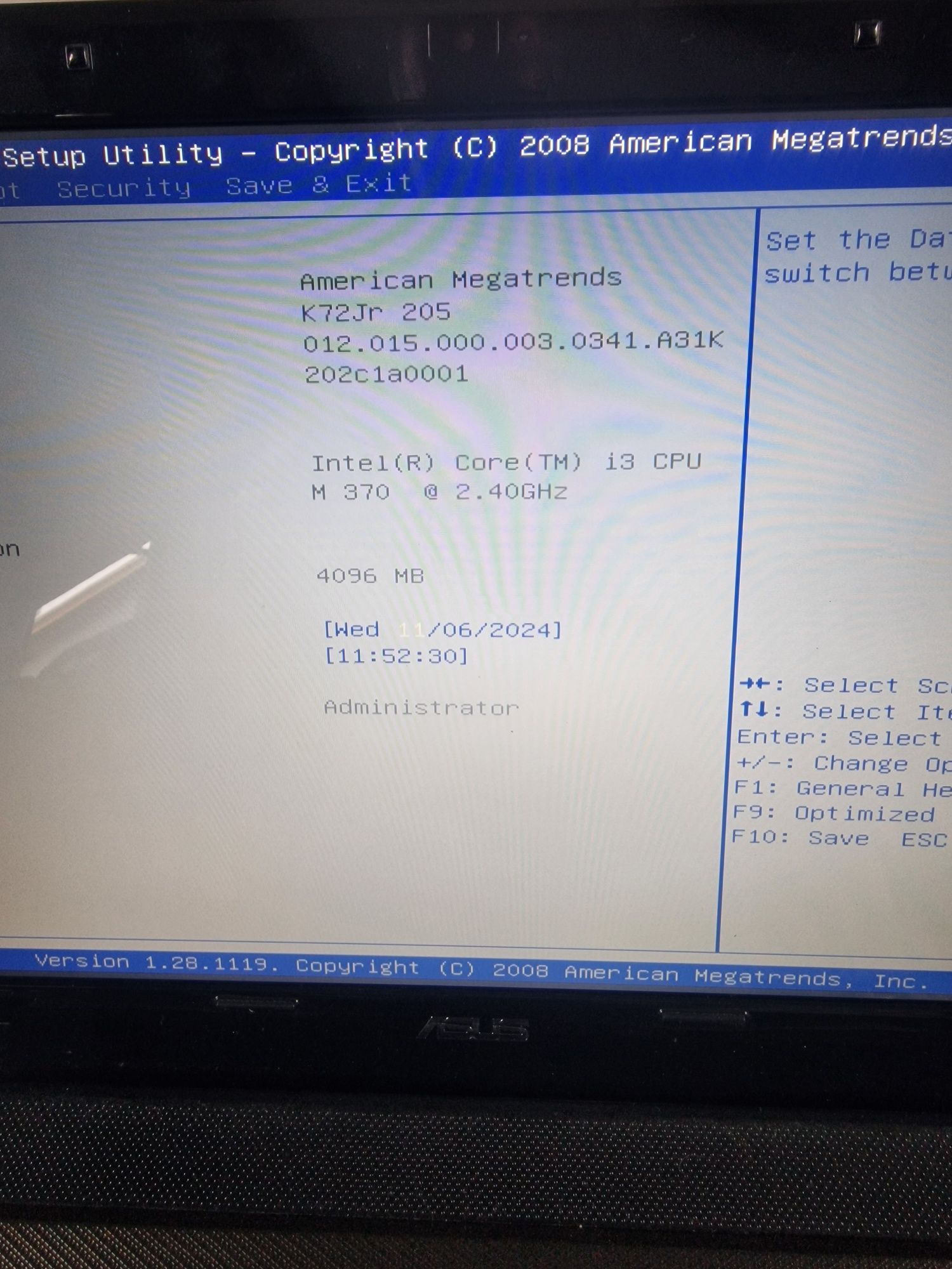 Laptop Asus X72J