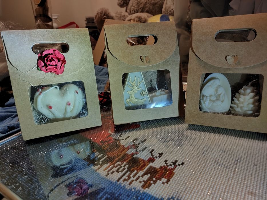 Świece ozdobne ręcznie malowane