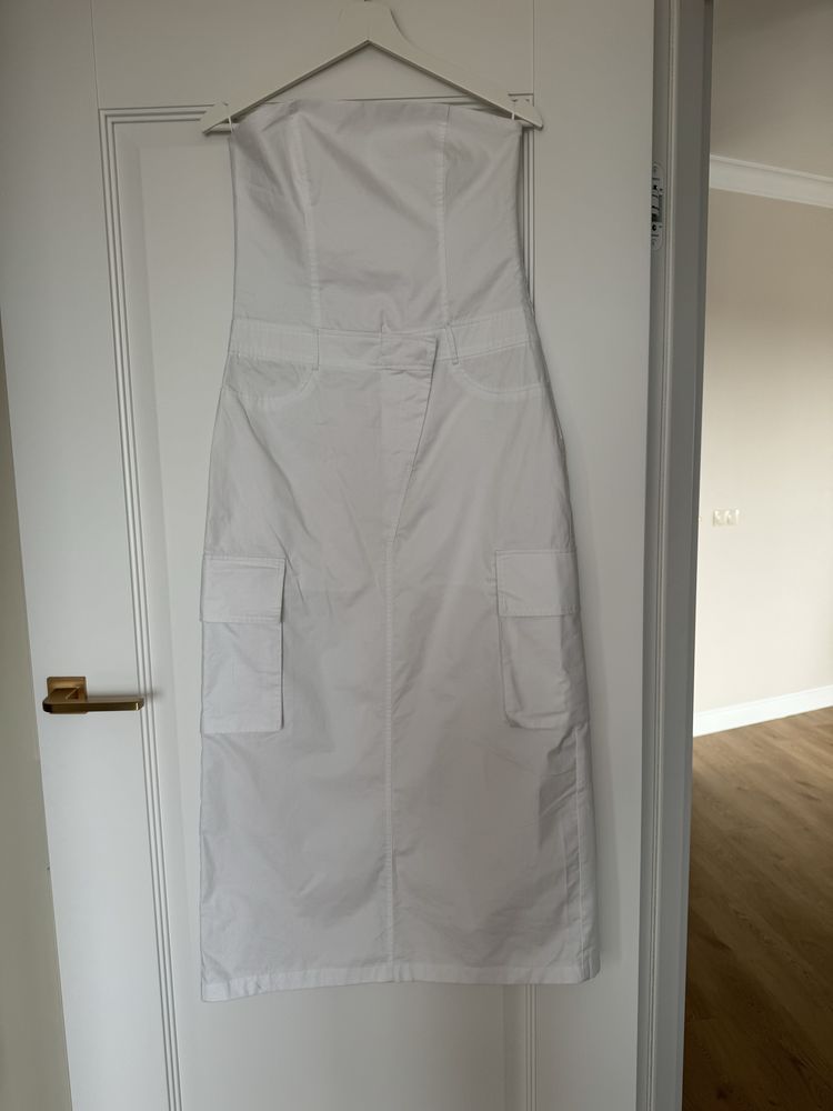 Nowa biała sukienka bez ramiączek rozmiar M 38