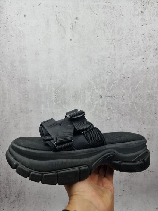 Klapki Zara Damskie 41 Na Lato Na Plażę Na Platformie Czarne