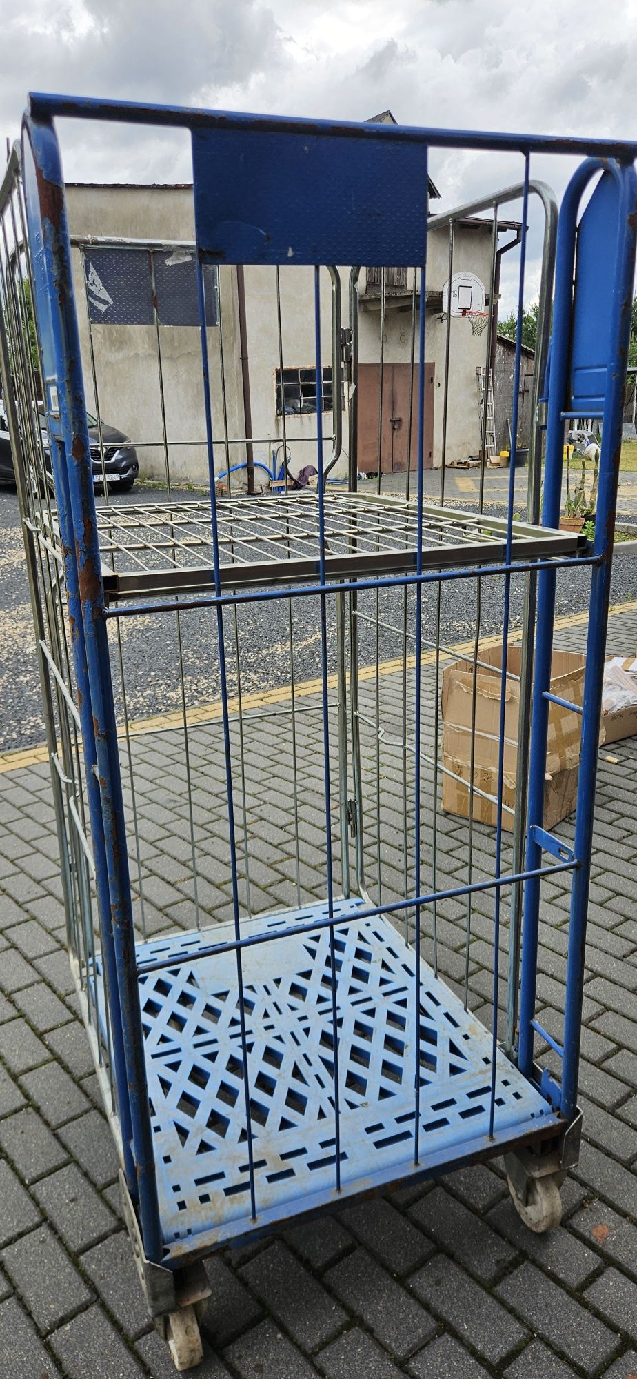 Wózek magazynowy kurierski transportowy siatkowy