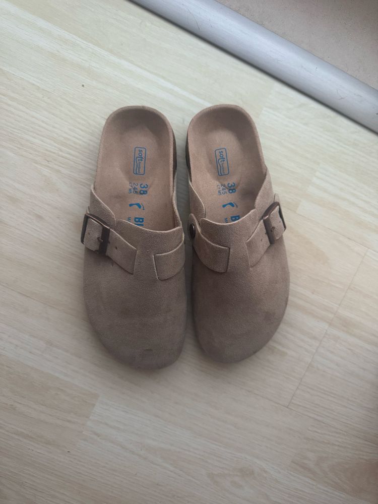 Socas Birkenstock Boston Castanho