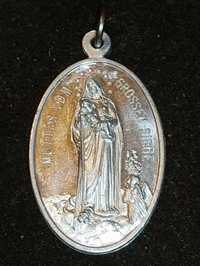 Ладанка.Икон Медальйон Св.Мария Младенец Ангел ребенок 20×35 Алюминий.
