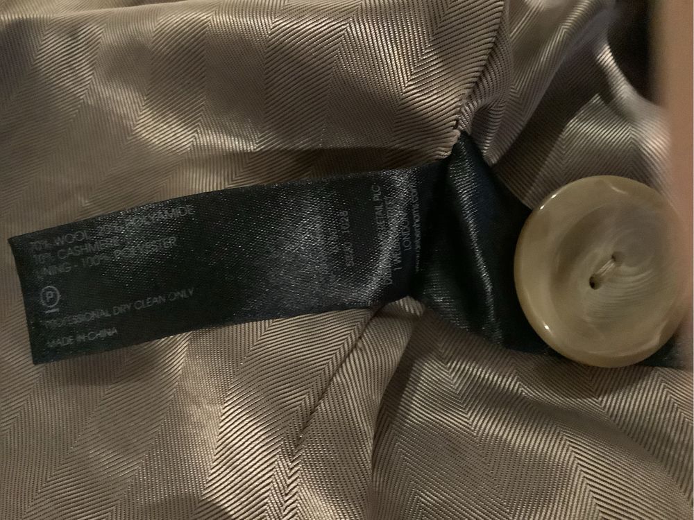 Długi zimowy damski płaszcz wełna Debenhams karmel r.42. W.F.K.