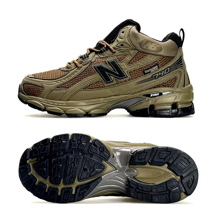 Зимові кросівки чоловічі New Balance 740 Khaki Brown Fur 41-46р