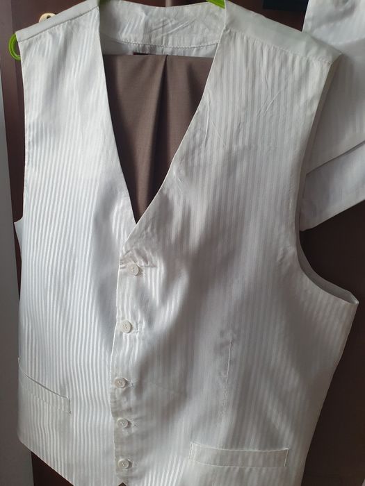 Garnitur męski marynarka spodnie kamizelka r.xl/xxl