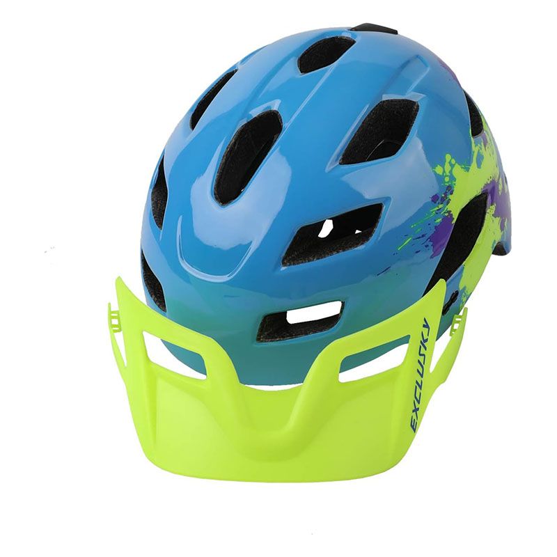 Kask rowerowy dziecięcy z daszkiem M 50-57 cm