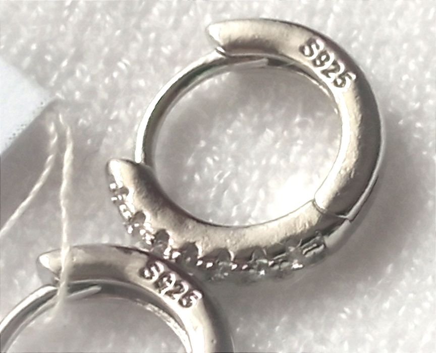 S925 Grawer Srebro jak Apart Nowe Kolczyki Małe Kółka Srebrne 1,3cm