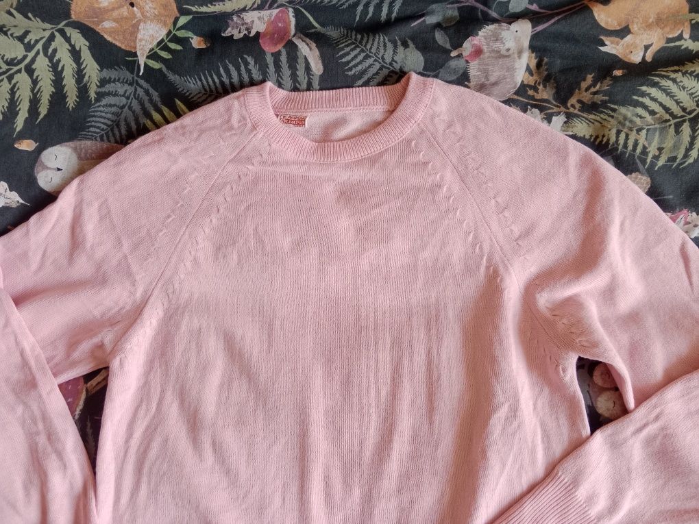 Sweter z PRL-u różowy S/M Olimpia Łódź