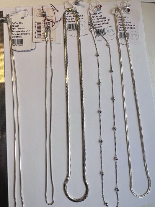 Ланцюжок срібло 925 проба