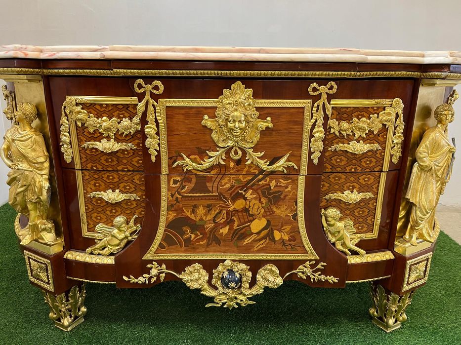 MASYWNA POSTACIOWA komoda - bufet w stylu barokowym