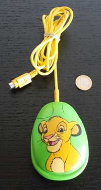 Antigo rato de PC com ilustração do Simba - o Rei Leão da WWL