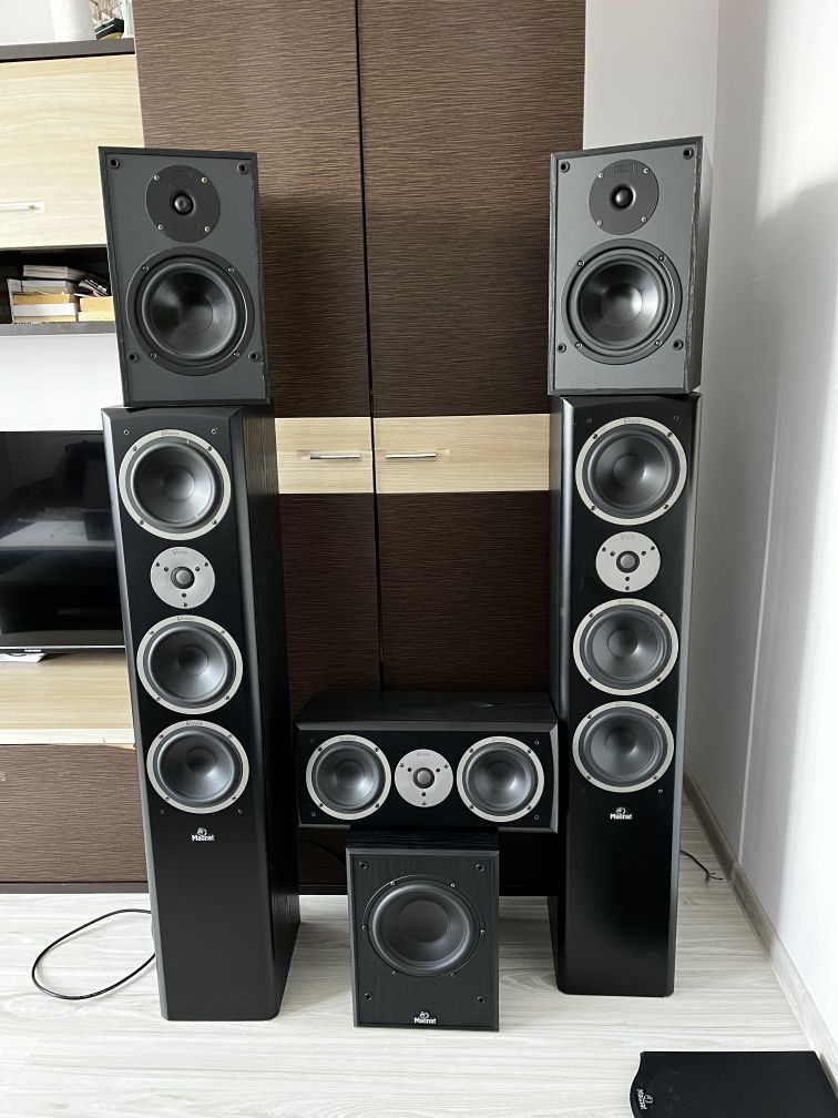 Kino Domowe 5.1 Magnat Vector77 Subwoofer Aktywny! Amplituner Yamaha