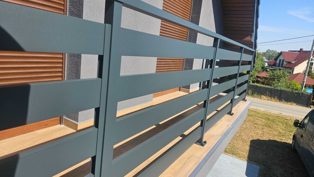 BALUSTRADA ALUMINIOWA, malowana proszkowo, tarasy, balkon, Śląskie