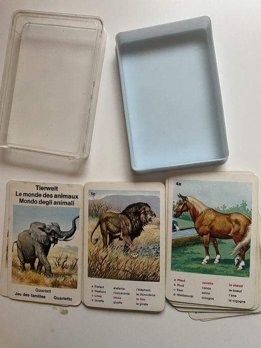 Настольная игра “Мир животных” (карточки), винтаж