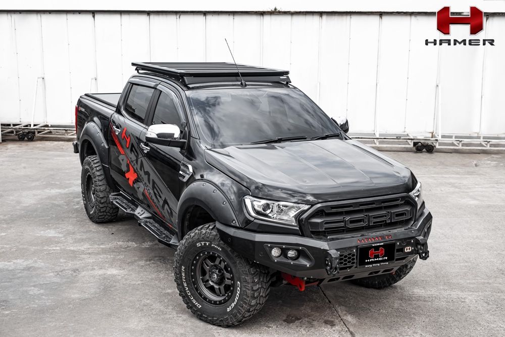 Bagażnik dachowy aluminiowy HAMER poprzeczki Ford Ranger 2012 do 2022