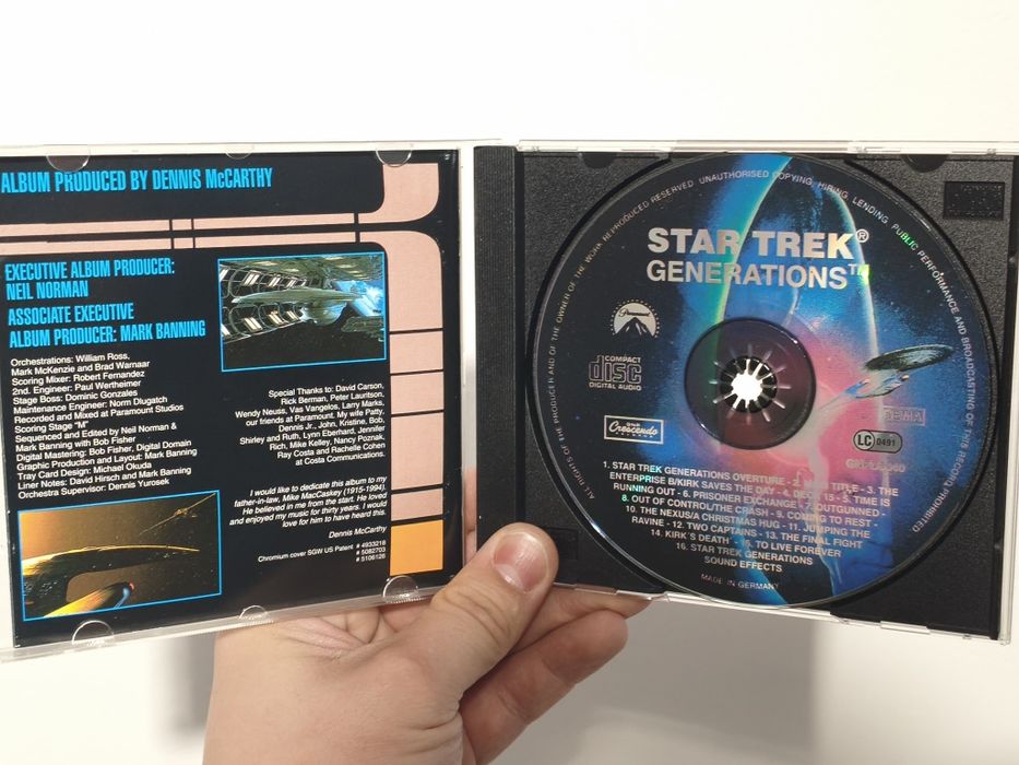 Star Trek Generations music soundtrack płyta CD song muzyka filmowa