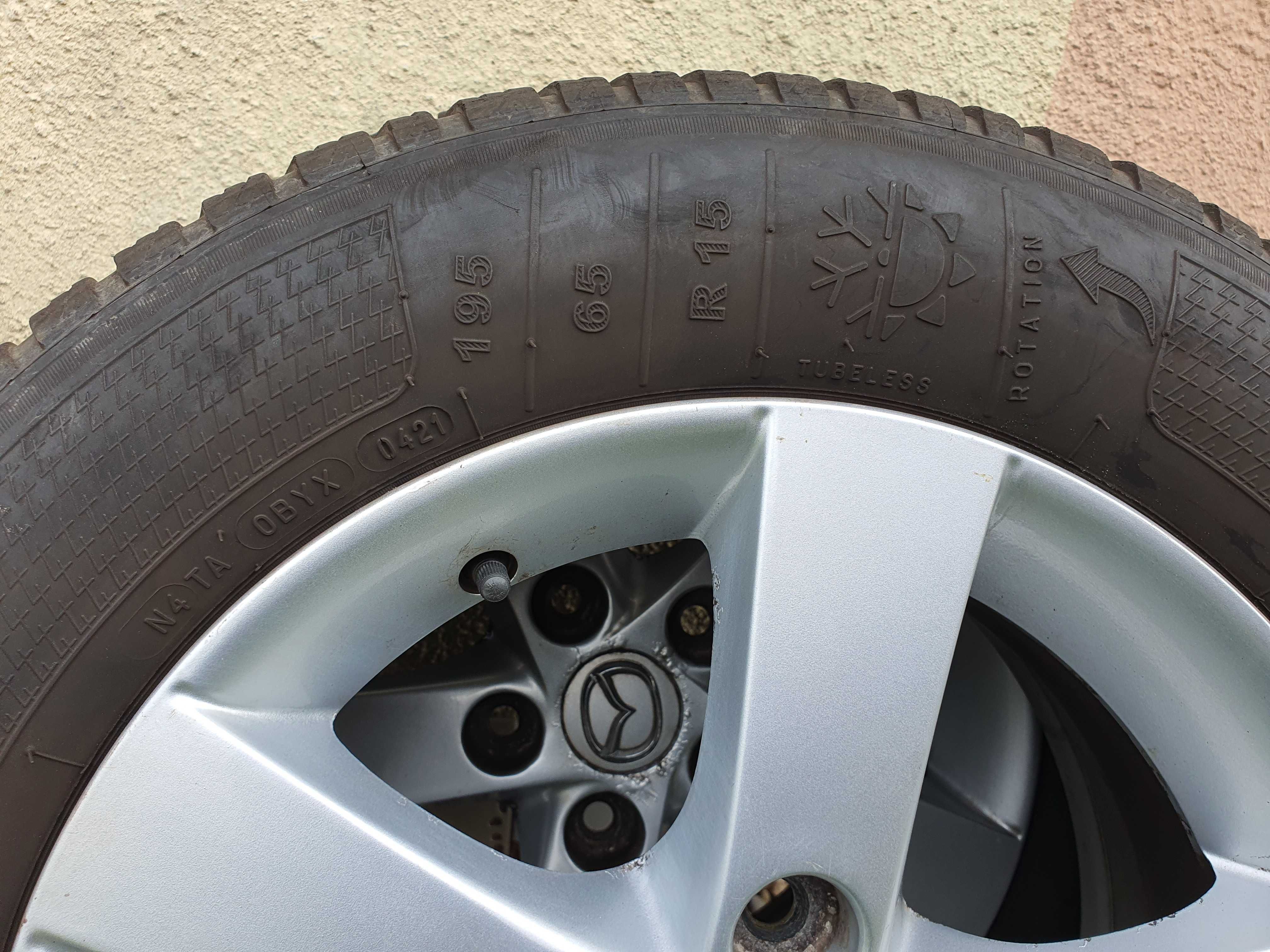 Opony wielosezonowe Kleber 195/65R15 Felgi aluminiowe Mazda