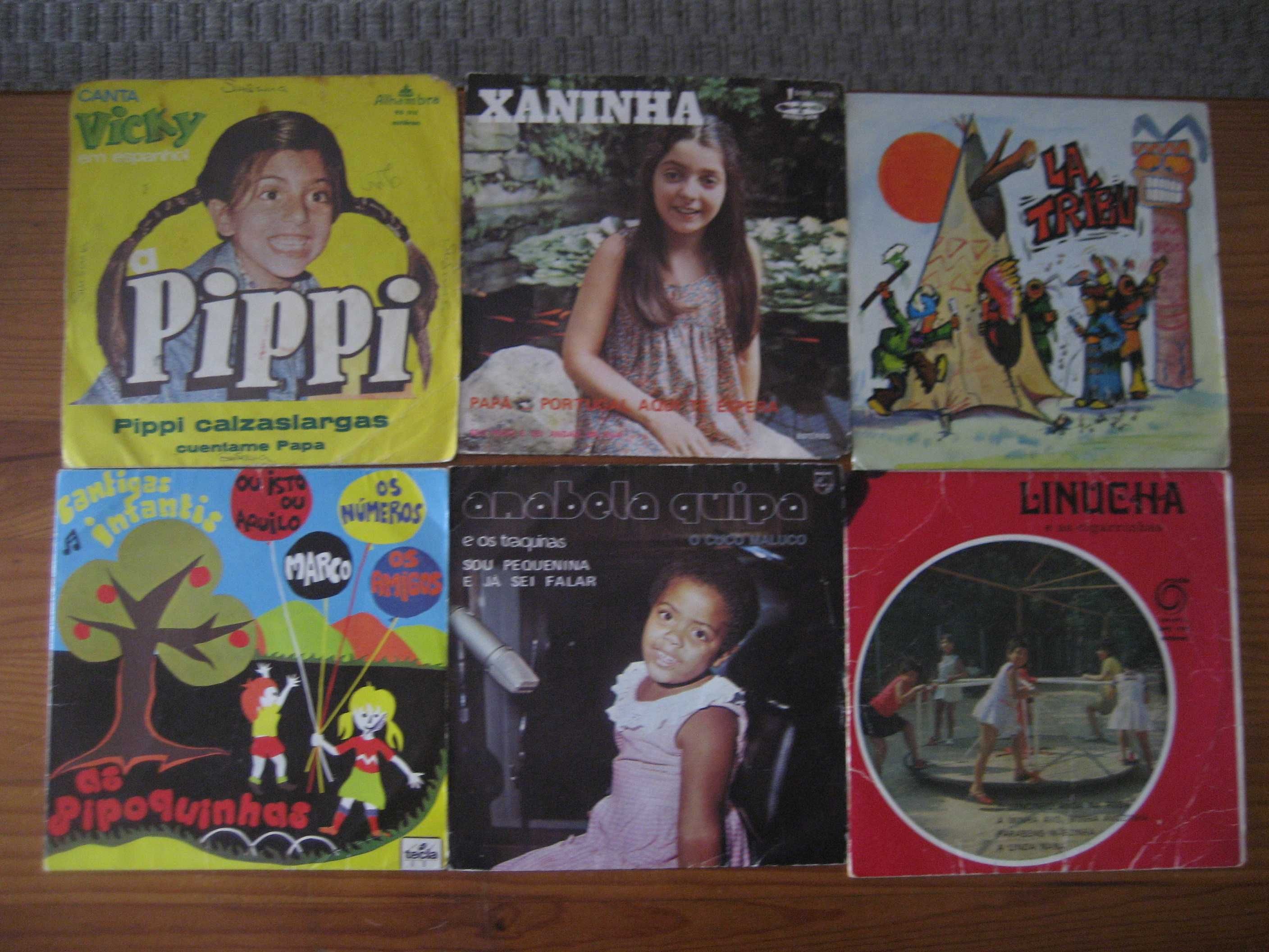 Singles de vinil dos anos 70 e 80 e infantis