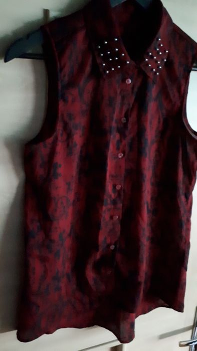 Koszulka bordo  L damska