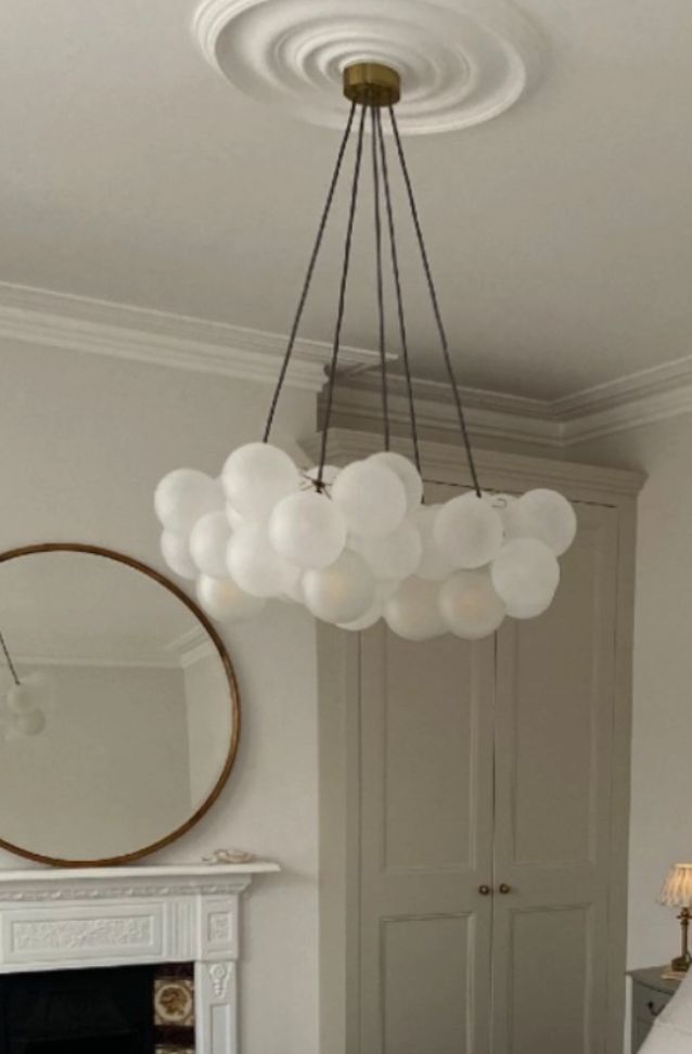 Nowoczesny żyrandol Cluster Bubble XL 37 kul, 80cm szerokości NOWA