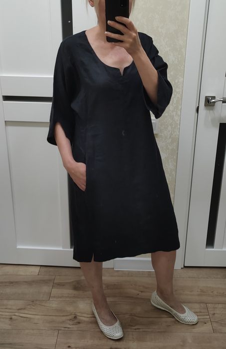 Blaumax лляна сукня плаття, 100% льон