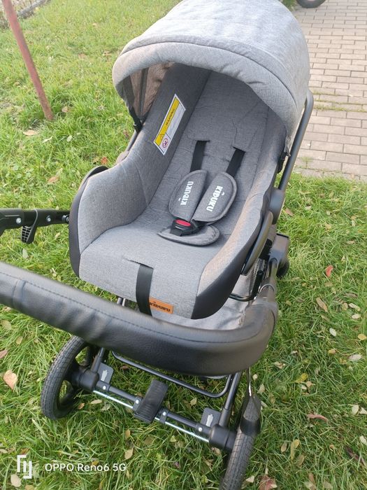 Outlet Kiduku Wózek wielofunkcyjny 3w1 Szary/Czarny