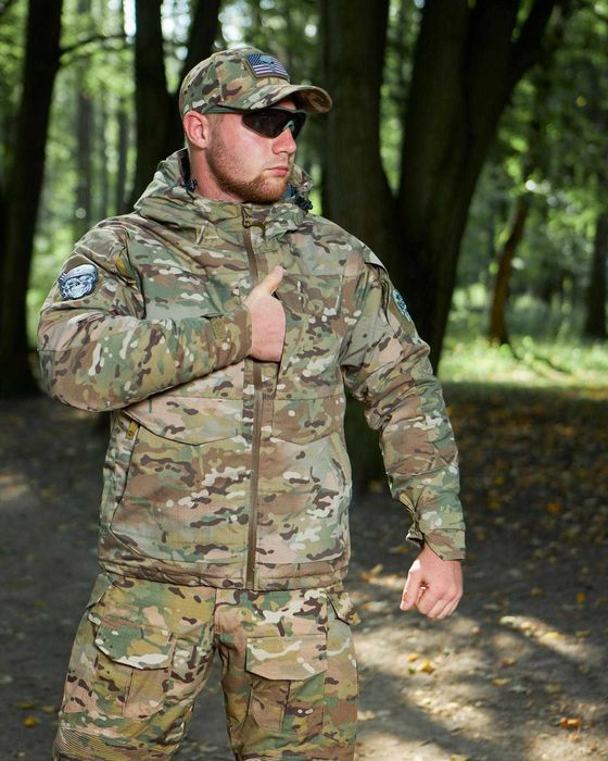 Тепла тактична зимова куртка М65 Omni Heat Мультикам до -20⁰ S-4XL