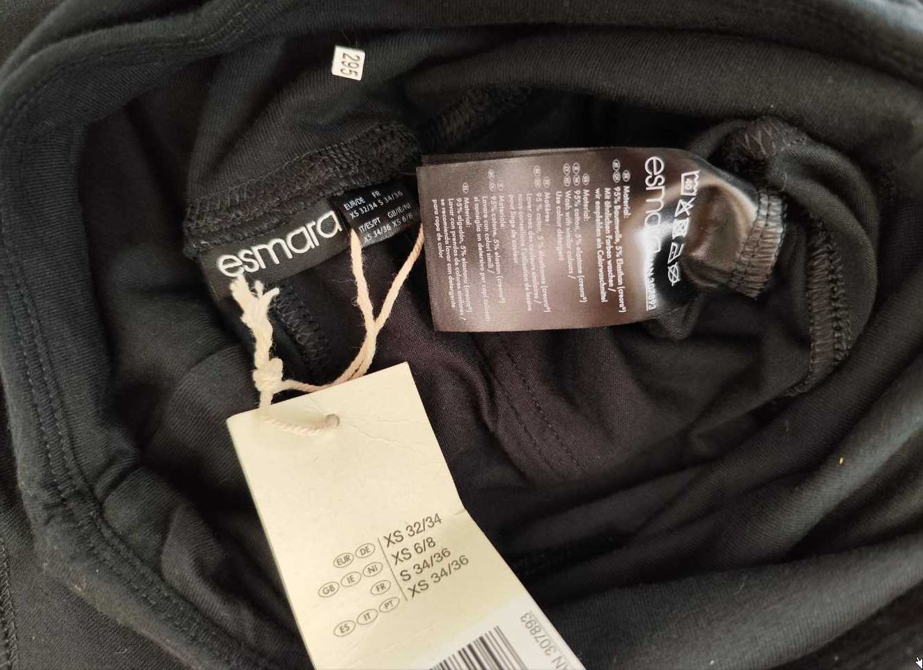 Nowe spodnie/ legginsy ciążowe prosta szeroka nogawka XS 32/34 czarne