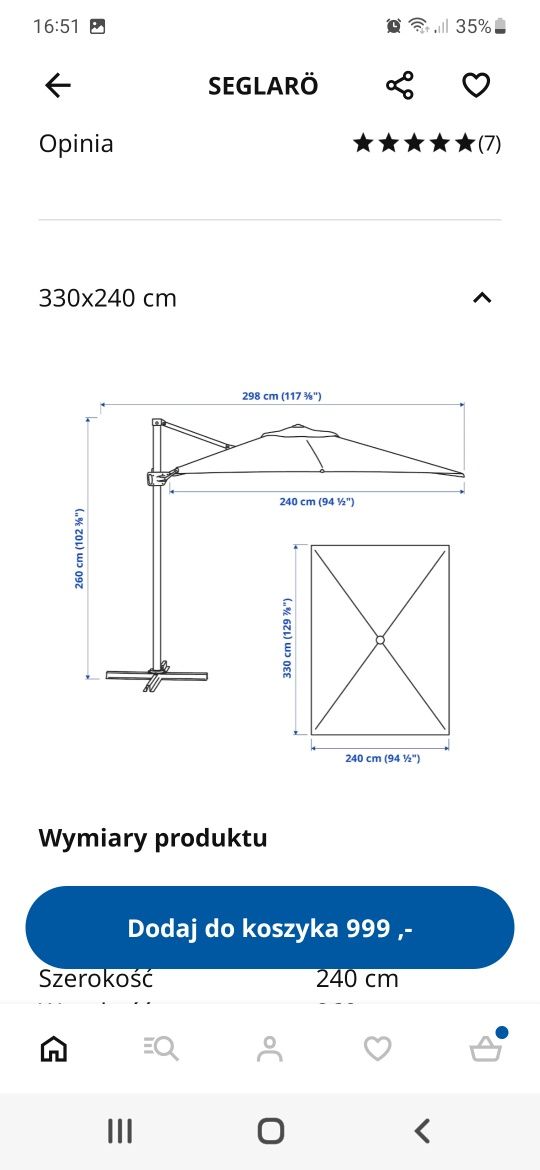 Parasol ogrodowy